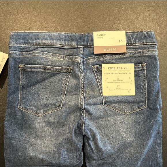 NWT DL1961 Candy Legging Medium Wash Denim Jeans, Girls Size 16 - Picture 6 of 7